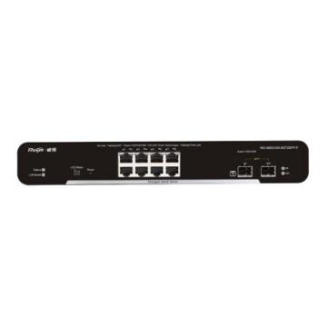 锐捷RG-NBS3100-8GT2SFP-P 二层网管8口千兆POE交换机 千兆上联 黑色