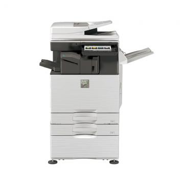 夏普MX-C3051R彩色复合机+双面输稿器+双纸盒+原装工作底台+内置装订