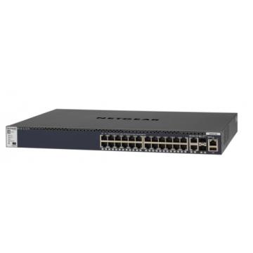 网件（Netgear）GSM4328S（24个10/100/1000Mbps自适应以太网铜缆端口，10G RJ45端口2个，10G SFP+光口 2个，交换矩阵容量176Gbps，包转发率130Mpps，产品保修5年）