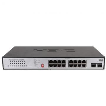 华三 S1218F-PWR 16口全千兆2千兆光即插即用POE交换机