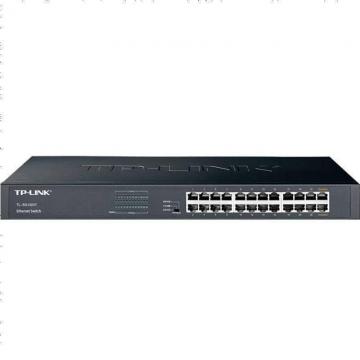 TP-LINK 24口全千兆交换机 非网管T系列机架式 企业级交换器 监控网络网线分线器 分流器 TL-SG1024T