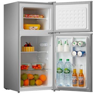 美的冰箱 小型迷你小冰箱 租房酒店公寓宿舍家用电冰箱 【双门112升浅灰】BCD-112CM