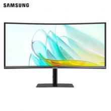 三星 34英寸显示器 准4K/100Hz 电竞游戏曲面屏 带鱼屏 升降设计电脑显示器 S34C650UAC 曲面